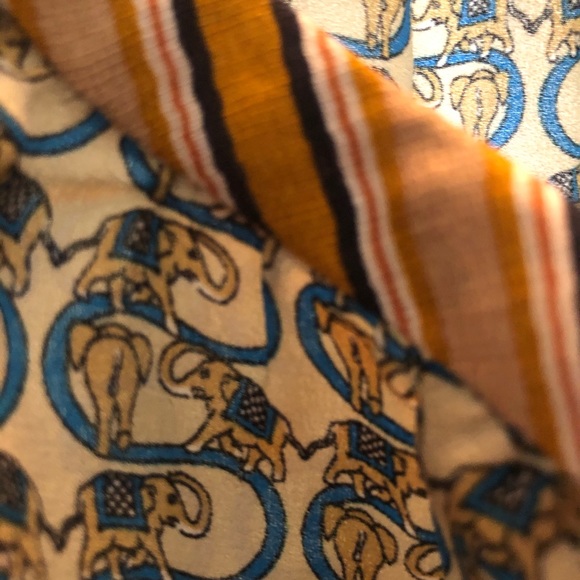 Tory Burch Elephant Print Dress Silk Size 12 - Picture 4 of 8